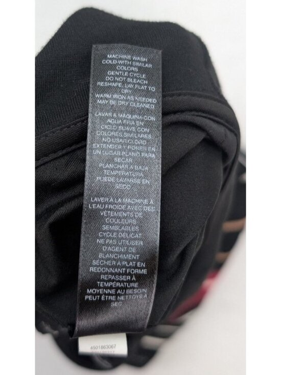 White House Black Market Women's Skirt Size 2 Black Stripe Stretch Knit Pencil - Picture 12 of 15